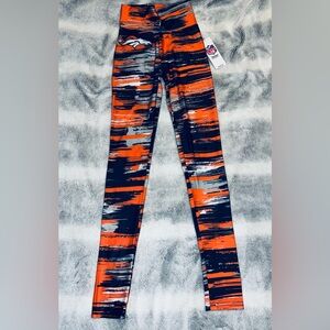 NWT- NFL Denver Broncos Brushed Paint Zubaz Leggings